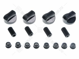 Ручки универсальные (комплект 4 шт.) для газовых плит черные