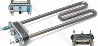 ТЭН (нагреватель) L=225 мм, 1900W, прямой без отверстия стиральной машины