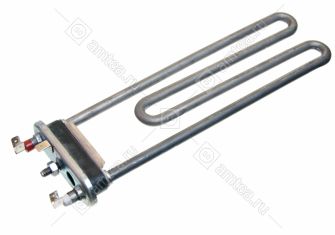 ТЭН (нагреватель) L=240 мм, 1850W, прямой с отверстием стиральной машины Indesit, Ariston