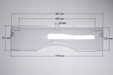 Панель передняя (прозрачная) ящика зоны свежести холодильника Атлант