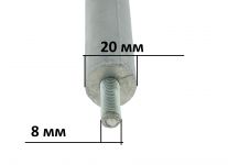 Анод магниевый М8х10мм D=25мм L=200мм для водонагревателя