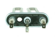 ТЭН (нагреватель) L=205 мм, 2000W, прямой с отверстием стиральной машины Bosch, Gorenje