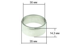 Втулка крестовины из нержавейки, из бесшовной трубы, 30х35 мм