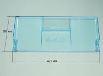 Панель передняя верхняя (синяя, с рисунком) морозильной камеры холодильника Beko