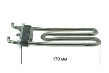 ТЭН (нагреватель) L=170 мм, 1700W, изогнутый с отверстием стиральной машины Indesit, Ariston