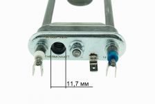 ТЭН (нагреватель) L=200 мм, 1950W, прямой с отверстием стиральной машины Electrolux, Zanussi