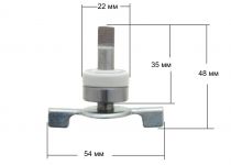 Вал с подшипником и сальником (8х22х7) в сборе для хлебопечи 
